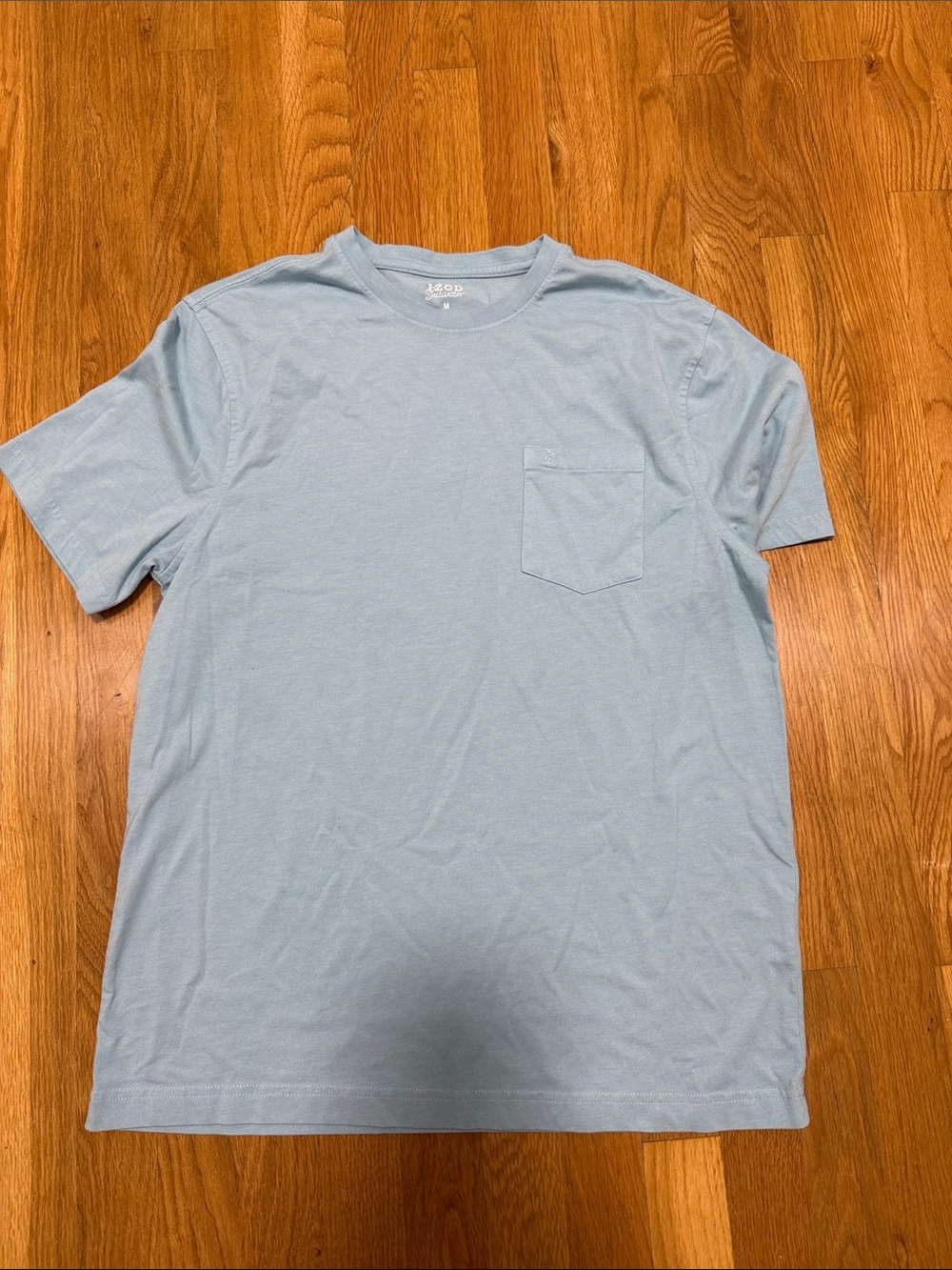 Izod Light Blue Short Sleeve Pocket Tee